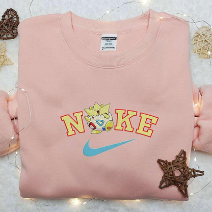 Togepi x Nike Anime Embroidered Hoodie Pokemon Embroidered Shirt Nike Inspired Embroidered Shirt 2