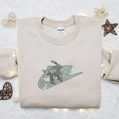 Umbreon Pokemon Anime Embroidered Shirt , Anime Embroidered T-shirt Sweatshirt Hoodie, Inspired Anime Movie, Best Gift for Anime Fans