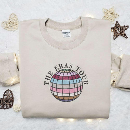 The Eras Tour Disco Ball Embroidered Shirt Celebrity Embroidered Hoodie Best Music Gift For Fans