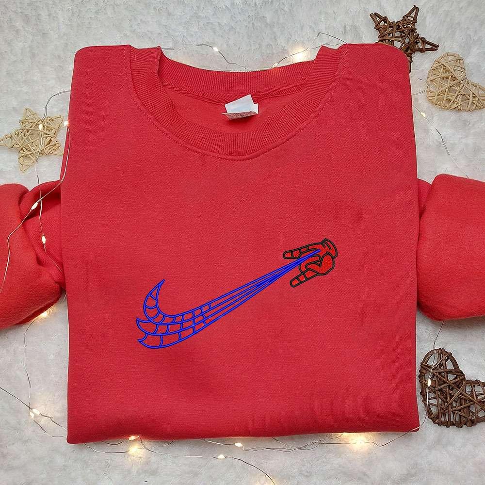 Swoosh x Spider Man Hand Movie Embroidered Hoodie Marver Cinematic Universe Best Gift Ideas for Family