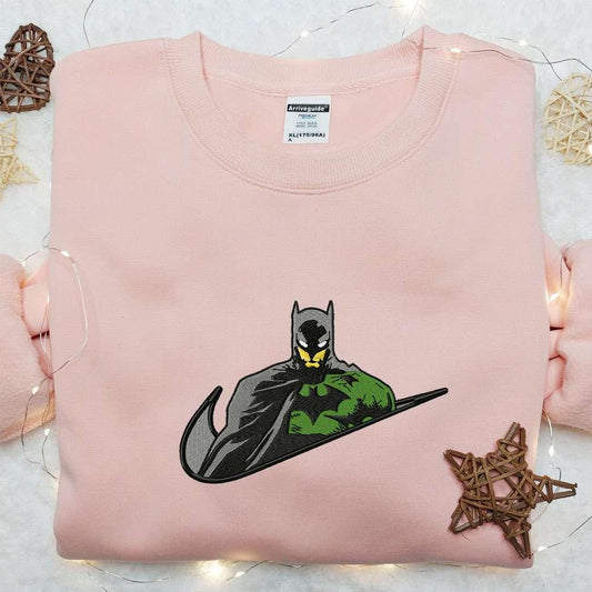 Swoosh x Batman Embroidered Sweatshirt Marvel and DC Comics Embroidered Shirt The Best Gift