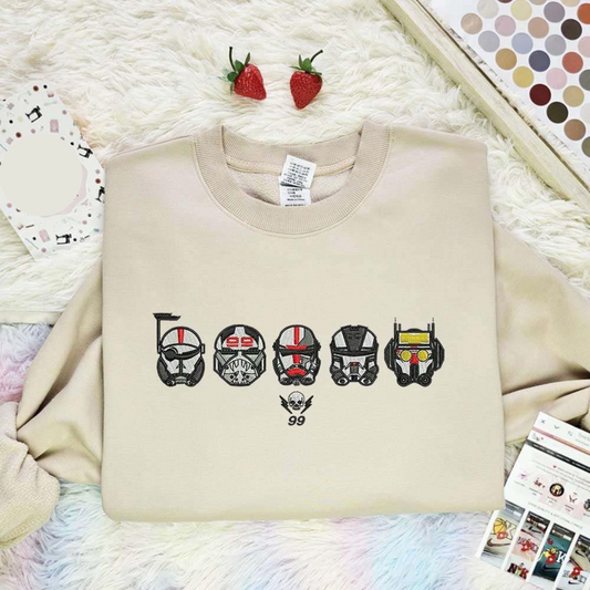 Stormtroopers Face Line 99 Embroidered Shirt Star Wars Movie Embroidered Hoodie, Best Gift For Fans