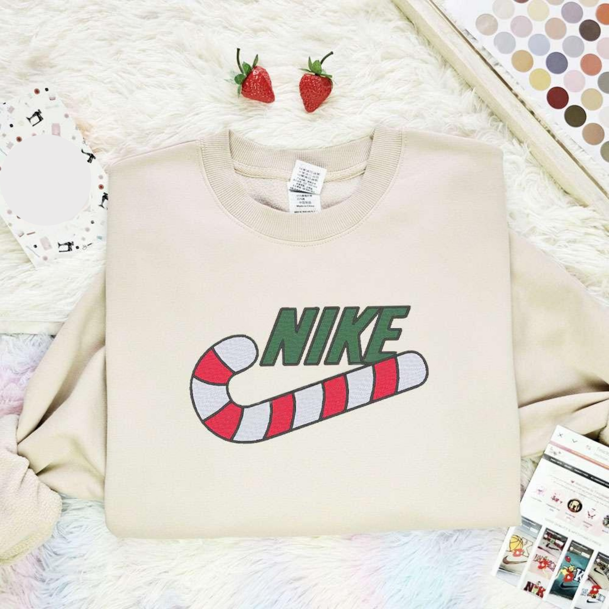 Candy Cane Christmas Embroidered Shirt, Best Christmas Gift Ideas For Family