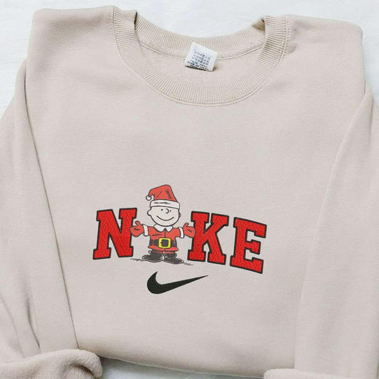 The Charlie Brown Christmas x Nike Embroidered Sweatshirt Walt Disney Characters Embroidered Shirt Best Christmas Gift Ideas