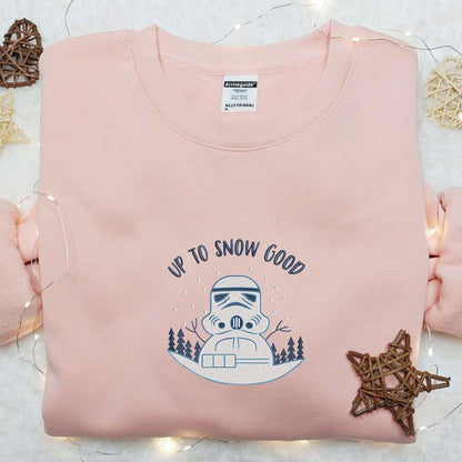 Up To Snow Good Embroidered Shirt Christmas Embroidered Hoodie Best Gifts For Family