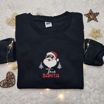 Team Santa Embroidered Shirt Christmas Embroidered Hoodie Best Gifts For Family