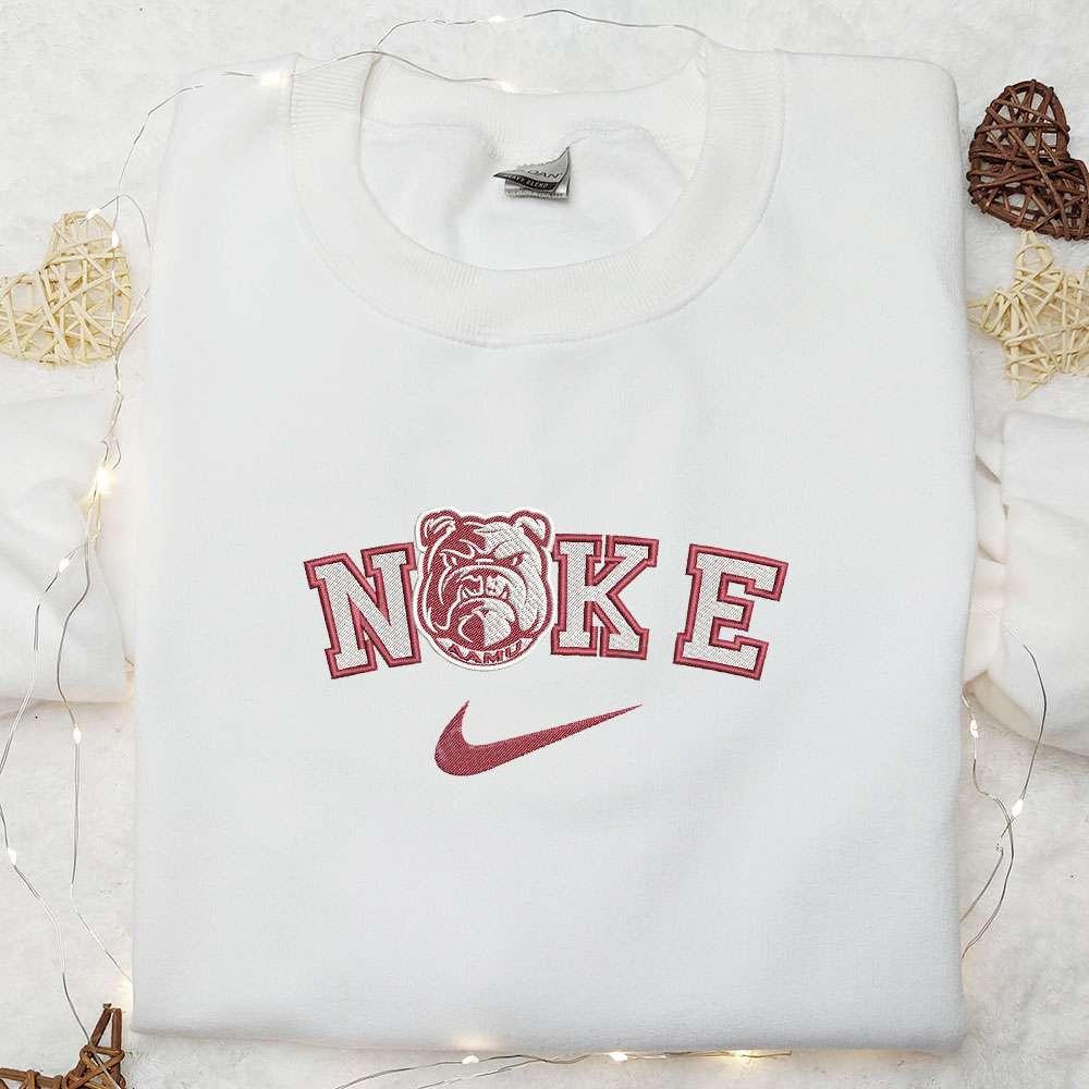 Alabama Bulldogs x Nike Embroidered Shirt NCAA Sports Embroidered Hoodie Best Gift Idea
