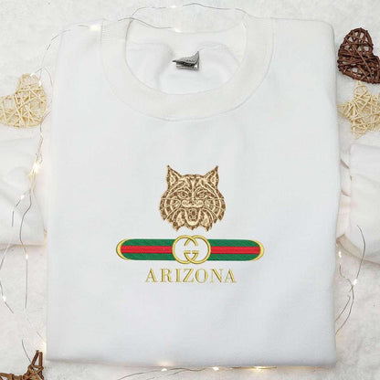 Arizona Wildcats x Gucci Embroidered Shirt NCAA Sports Embroidered Hoodie Best Gift Idea