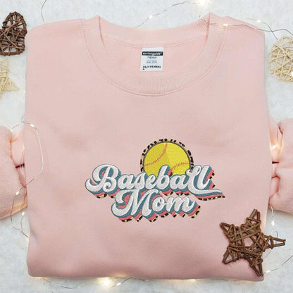 Baseball Mom Embroidered Shirt Sports Embroidered Hoodie Best Mothers Day Gift Idea 1