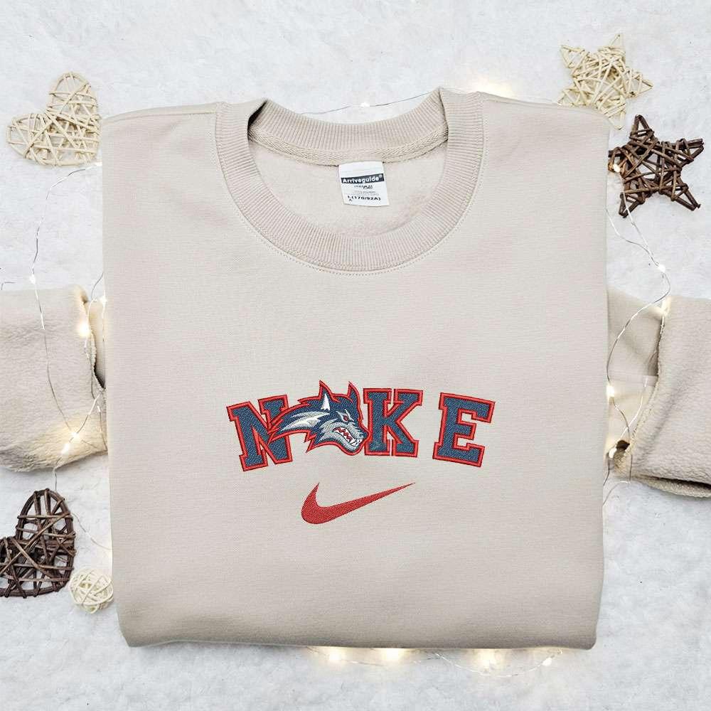 Stony Brook Seawolves x Nike Embroidered Shirt NCAA Sports Embroidered Hoodie Best Gift Idea