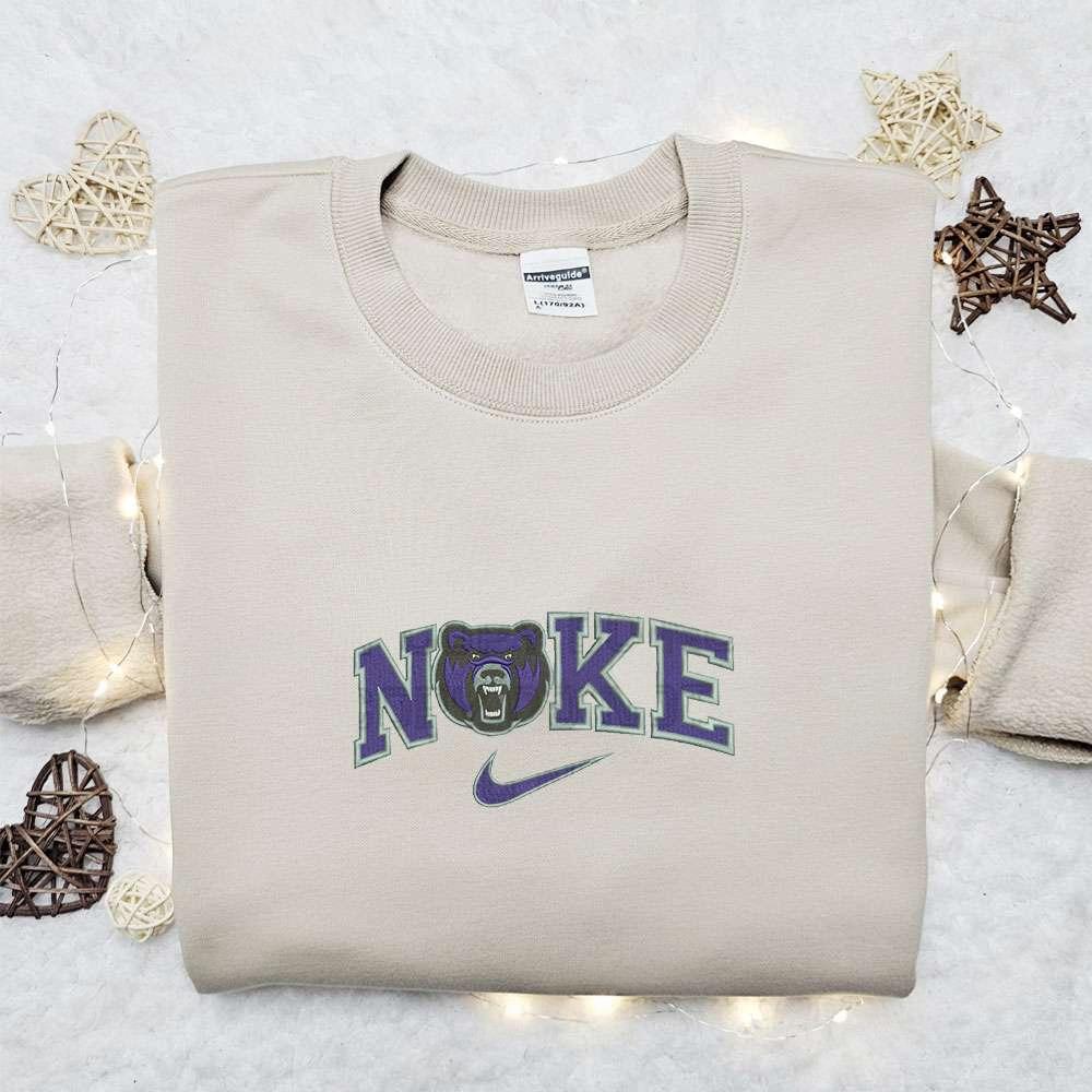 UCA Bears x Nike Embroidered Shirt NFL Sports Embroidered Hoodie Best Fandom Gift Ideas