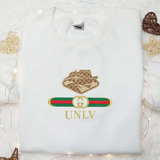 UNLV Rebels x Gucci Embroidered Shirt NCAA Sports Embroidered Hoodie Best Gift Idea