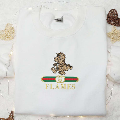 UIC Flames Sparky x Gucci Embroidered Shirt NCAA Sports Embroidered Hoodie Best Gift Idea