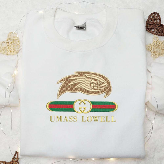 UMass Lowell River Hawks x Gucci Embroidered Shirt NCAA Sports Embroidered Hoodie Best Gift Idea