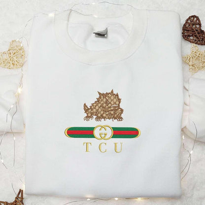 TCU Horned Frogs x Gucci Embroidered Shirt NCAA Sports Embroidered Hoodie Best Gift Idea