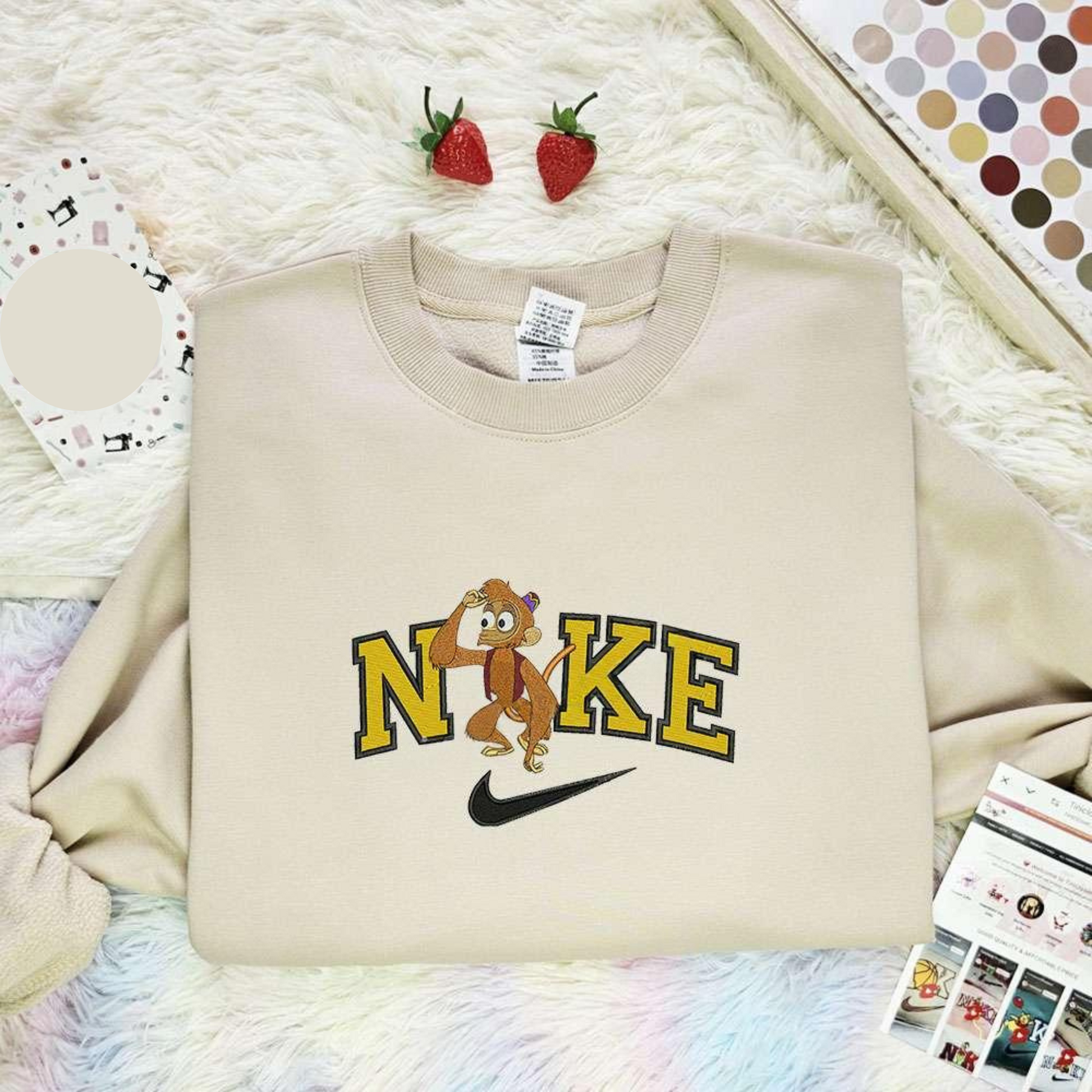 Abu Monkey From Aladdin Embroidered Shirt Disney Characters Embroidered Hoodie