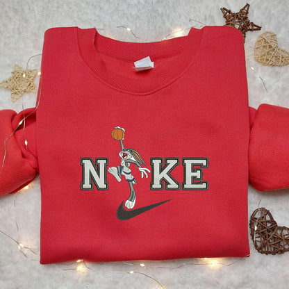 Bugs Bunny Basketball x Nike Embroidered Shirt Custom Nike Embroidered Shirt Looney Tunes and Merrie Melodies Embroidered Shir