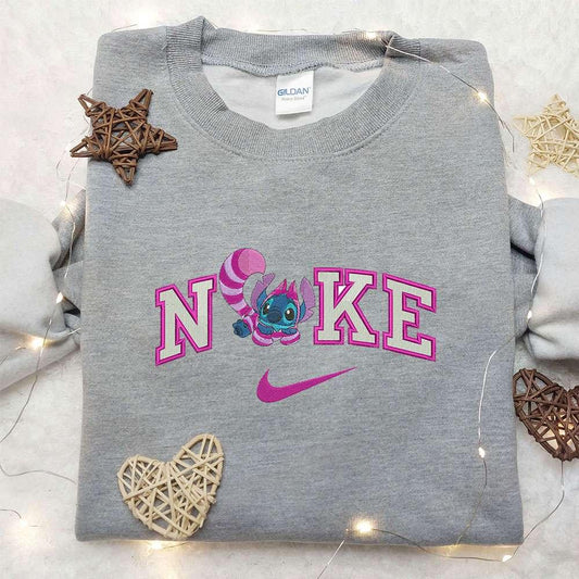 Stitch Cosplay x Nike Embroidered Shirt Lilo And Stitch Embroidered Shirt Custom Nike Embroidered Shirt