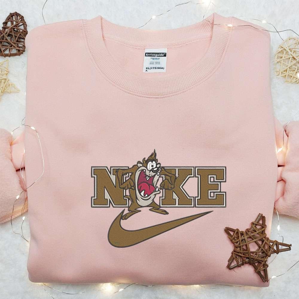 Tasmanian Devil x Nike Embroidered Sweatshirt Looney Tunes Disney Plus Embroidered Shirt Best Gift Ideas For All Occasions