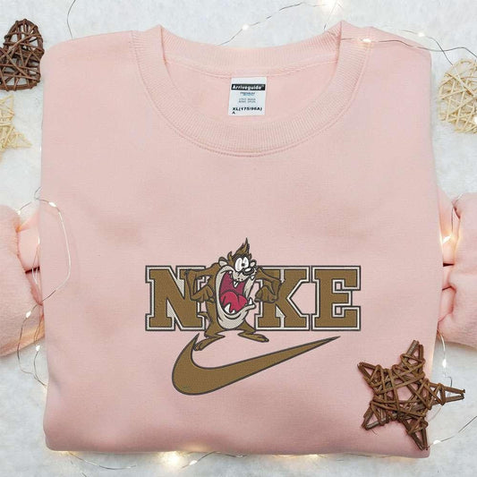 Tasmanian Devil x Nike Embroidered Sweatshirt Looney Tunes Disney Plus Embroidered Shirt Best Gift Ideas For All Occasions