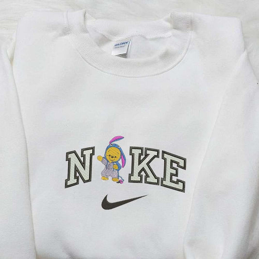 Winnie The Pooh x Nike Embroidered Shirt Disney Characters Embroidered Hoodie Nike Inspired Embroidered Sweatshirt
