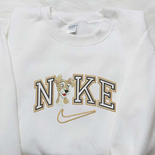 Tramp x Nike Embroidered Shirt Lady And The Tramp Embroidered Shirt Custom Nike Embroidered Shirt