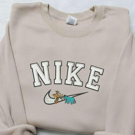 Tiger and Eeyore x Nike Embroidered Sweatshirt Winnie The Pooh Disney Embroidered Shirt Nike Inspired Embroidered Shirt