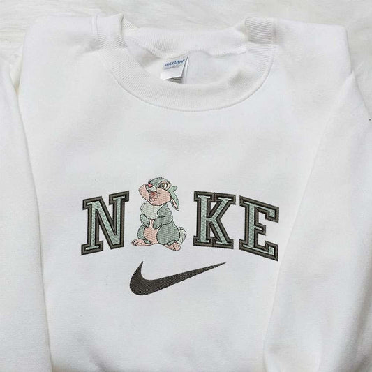 Thumper Bunny x Nike Embroidered Sweatshirt Bambi Embroidered Shirt Nike Inspired Embroidered Shirt