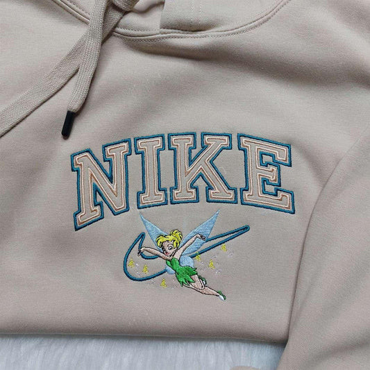 Tinkerbell Nike Embroidered Shirt Nike Inspired Embroidered Shirt Disneyland Family Shirt