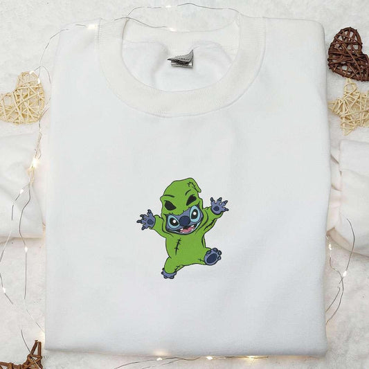 Stitch Oogie Boogie Embroidered Hoodie Disney Movie Embroidered Hoodie Best Gift Ideas