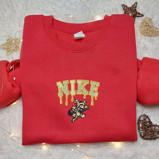 Tigger x Nike Embroidered Shirt Disney Characters Embroidered Hoodie Nike Inspired Embroidered Sweatshirt