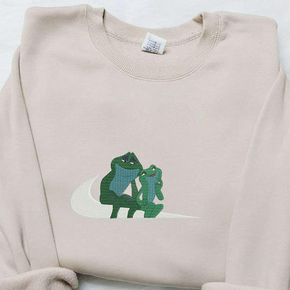 Tiana And Naveen Frogs Disney Characters Embroidered Shirt Inspired Movie Shirt Best Gift Idea For Family