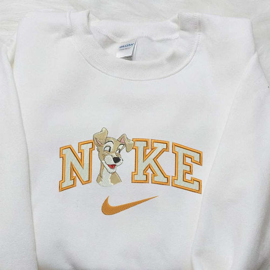 Tramp Glance The Lady x Nike Embroidered Shirt Lady And The Tramp Embroidered Shirt Custom Nike Embroidered Shirt