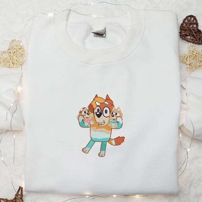 Uncle Rad With Kids Embroidered Shirt Bluey Cartoon Embroidered Hoodie Best Fathers Day Gift Idea
