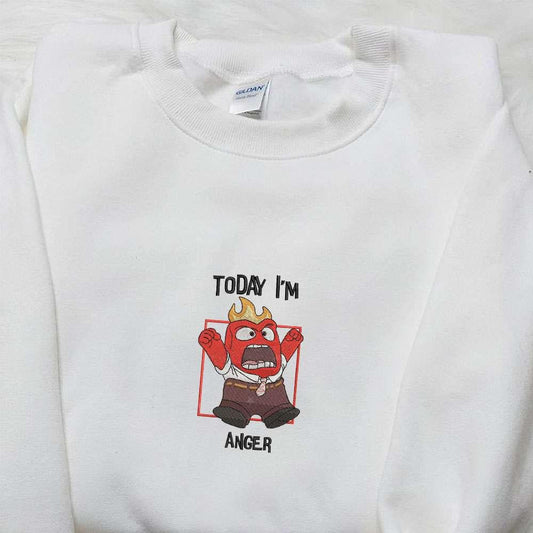 Today Im Anger Inside Out Box Team Embroidered Shirt Inspired Movie Shirt Best Gift Idea For Family