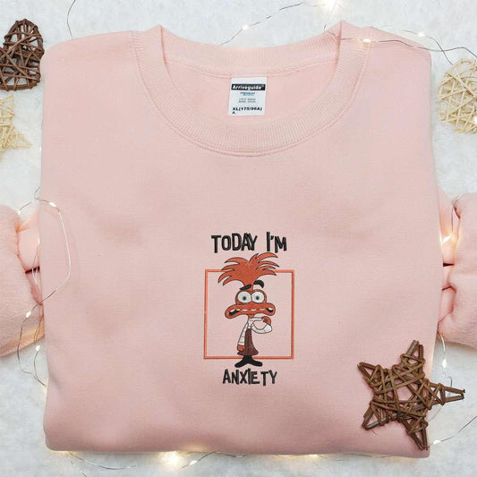Today Im Anxiety Inside Out Box Team Embroidered Shirt Inspired Movie Shirt Best Gift Idea For Family