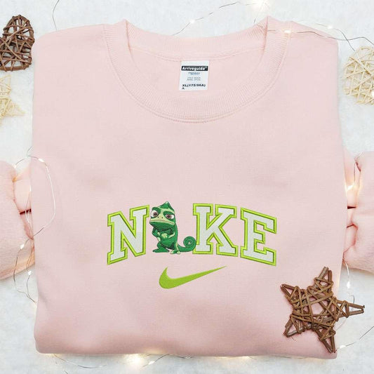 Tangled Pascal Chameleon x Nike Embroidered Shirt Disney Characters Embroidered Hoodie Best Gift Ideas