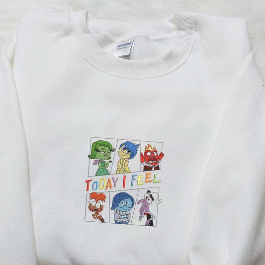 Today I Feel Inside Out Disney Characters Embroidered Shirt Inspired Movie Shirt Best Gift Idea For Family