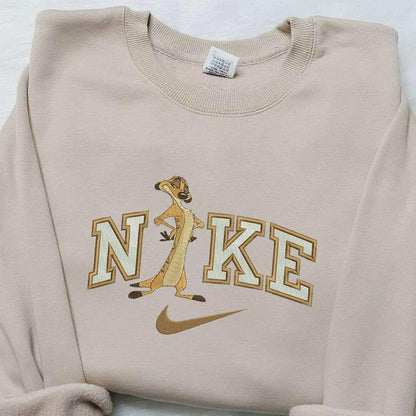 Timon x Nike Embroidered Hoodie The Lion King Embroidered Shirt Nike Inspired Embroidered Shirt