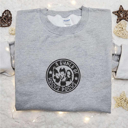 A Bunch Of Hocus Pocus Sanderson Sisters Embroidered Sweatshirt Halloween Embroidered Hoodie Best Gifts For Family