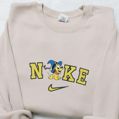 Baby Pluto Witch x Nike Embroidered Sweatshirt Walt Disney Characters Embroidered Shirt Best Halloween Gift Ideas