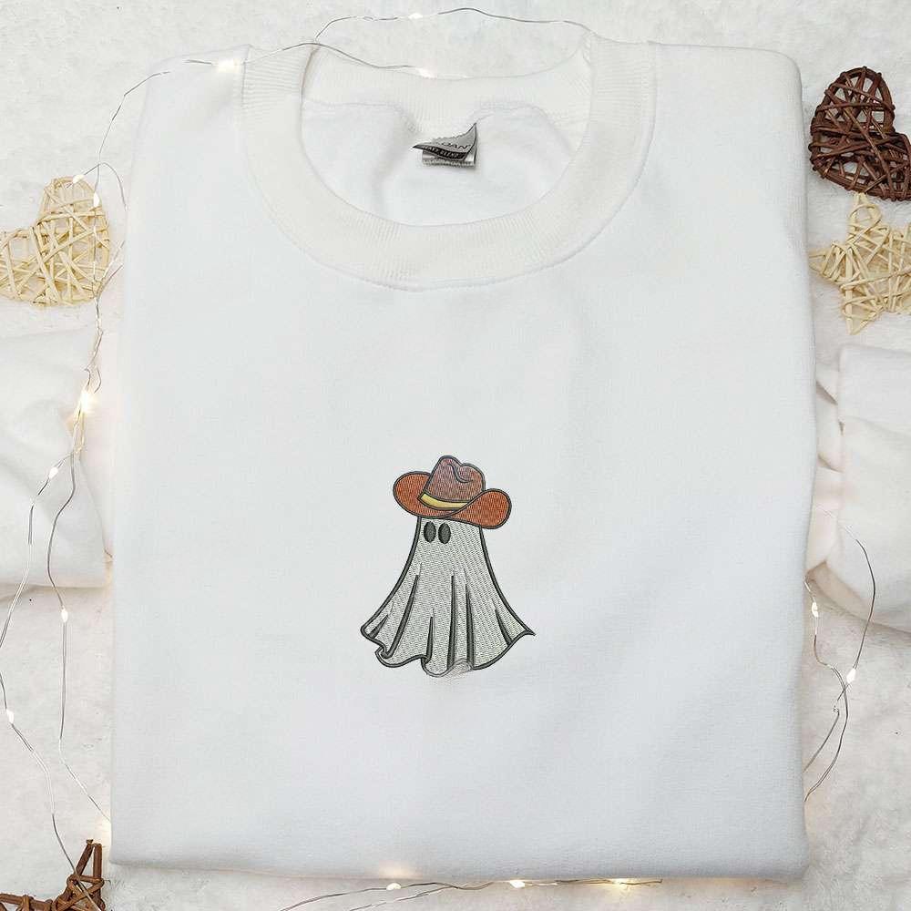 Boo Haw Cowboy Ghost Embroidered Shirt Funny Halloween Embroidered Shirt Best Halloween Gift Ideas 1