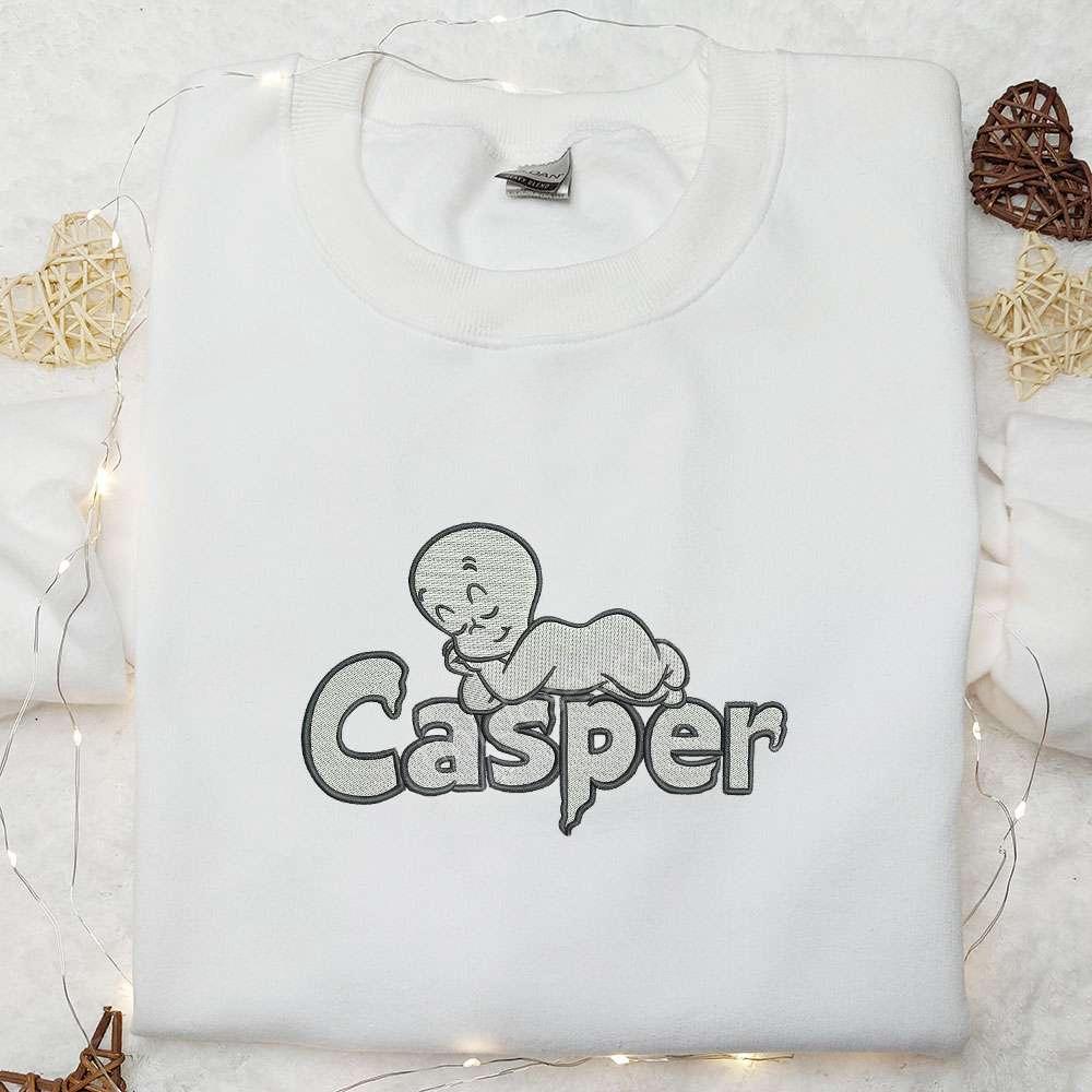 Casper Ghost Embroidered Shirt Halloween Embroidered Shirt Best Halloween Gifts