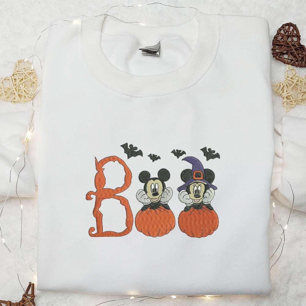 Boo Mickey Minnie Embroidered Shirt Disney Halloween Embroidered Shirt Best Halloween Gift Ideas 1