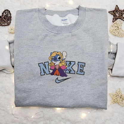 Stitch Hocus Pocus Movie x Nike Embroidered Sweatshirt Horror Movie Halloween Embroidered Shirt Best Halloween Gift Ideas