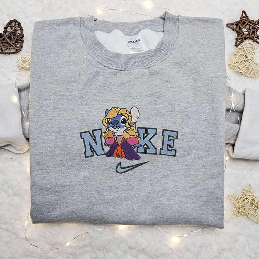 Stitch Hocus Pocus Movie x Nike Embroidered Sweatshirt Horror Movie Halloween Embroidered Shirt Best Halloween Gift Ideas