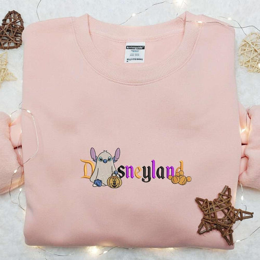 Stitch Ghost Costume Disneyland Halloween Embroidered Shirt