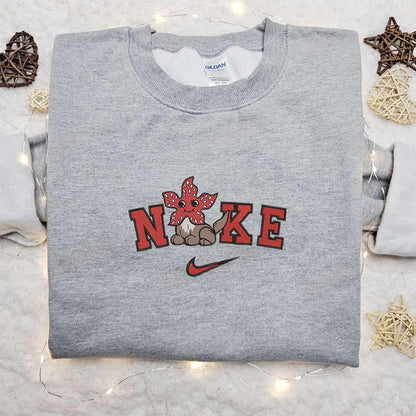 Stranger Things x Nike Embroidered Sweatshirt Walt Disney Characters Embroidered Shirt Best Halloween Gift Ideas