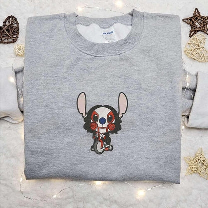 Stitch Jigsaw Embroidered Shirt Disney Characters Embroidered Hoodie Best Halloween Gift Ideas