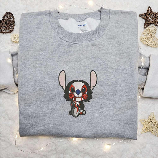 Stitch Jigsaw Embroidered Shirt Disney Characters Embroidered Hoodie Best Halloween Gift Ideas